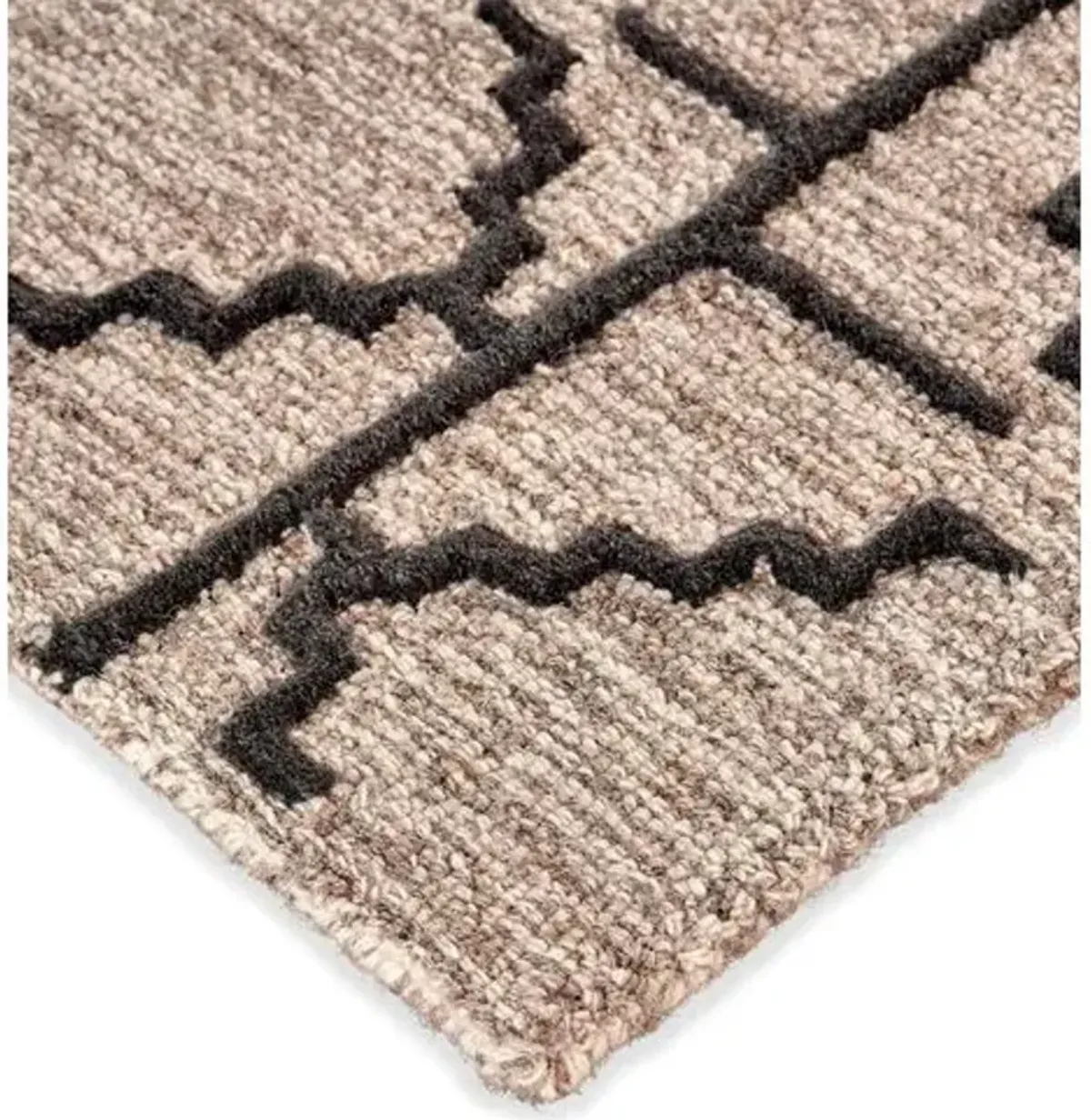 Salinas Rug - Charcoal/Gray - Beige - Beige