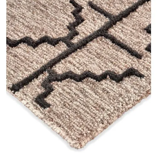 Salinas Rug - Charcoal/Gray - Beige - Beige