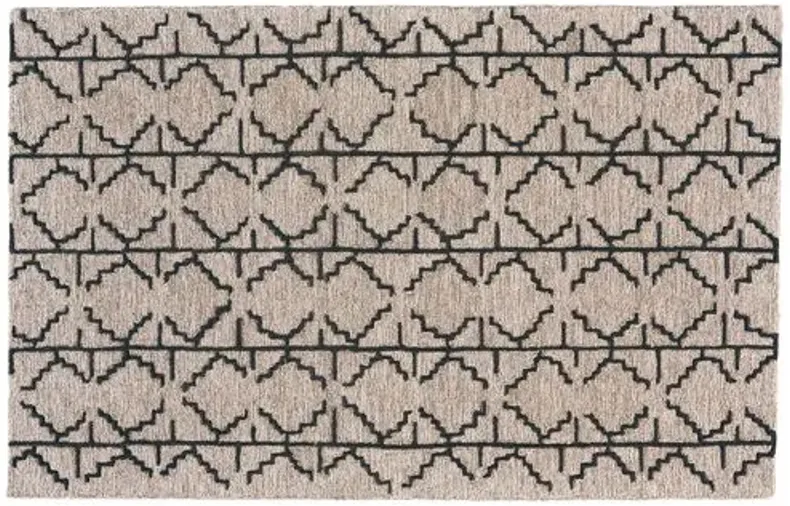 Salinas Rug - Charcoal/Gray - Beige - Beige