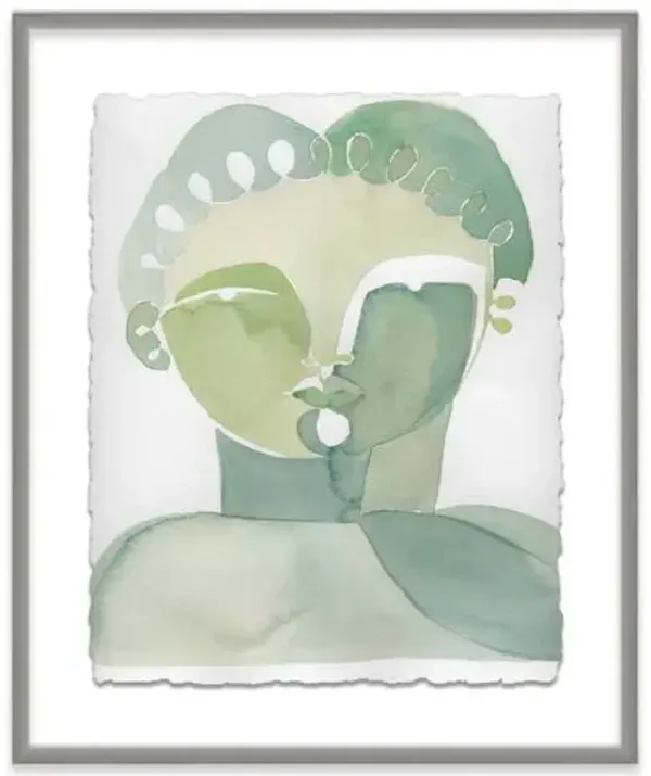 Hayley Mitchell - Lou I Painting - Silver