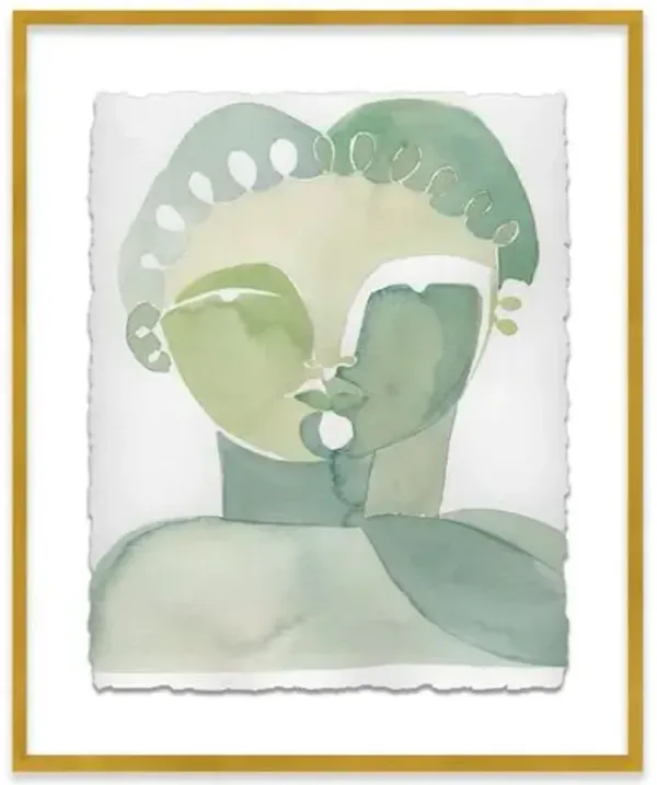 Hayley Mitchell - Lou I Painting - Gold