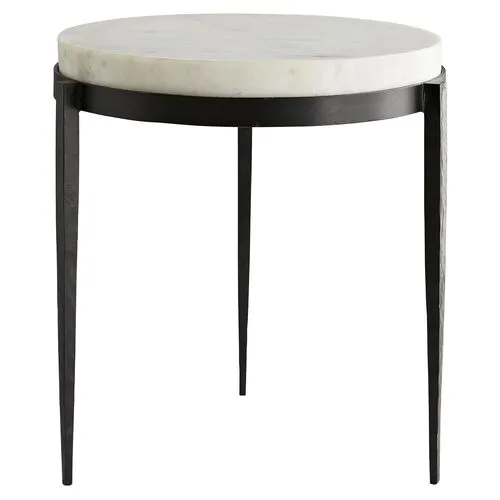 Kelsie Side Table - Black/White - Arteriors - Ivory