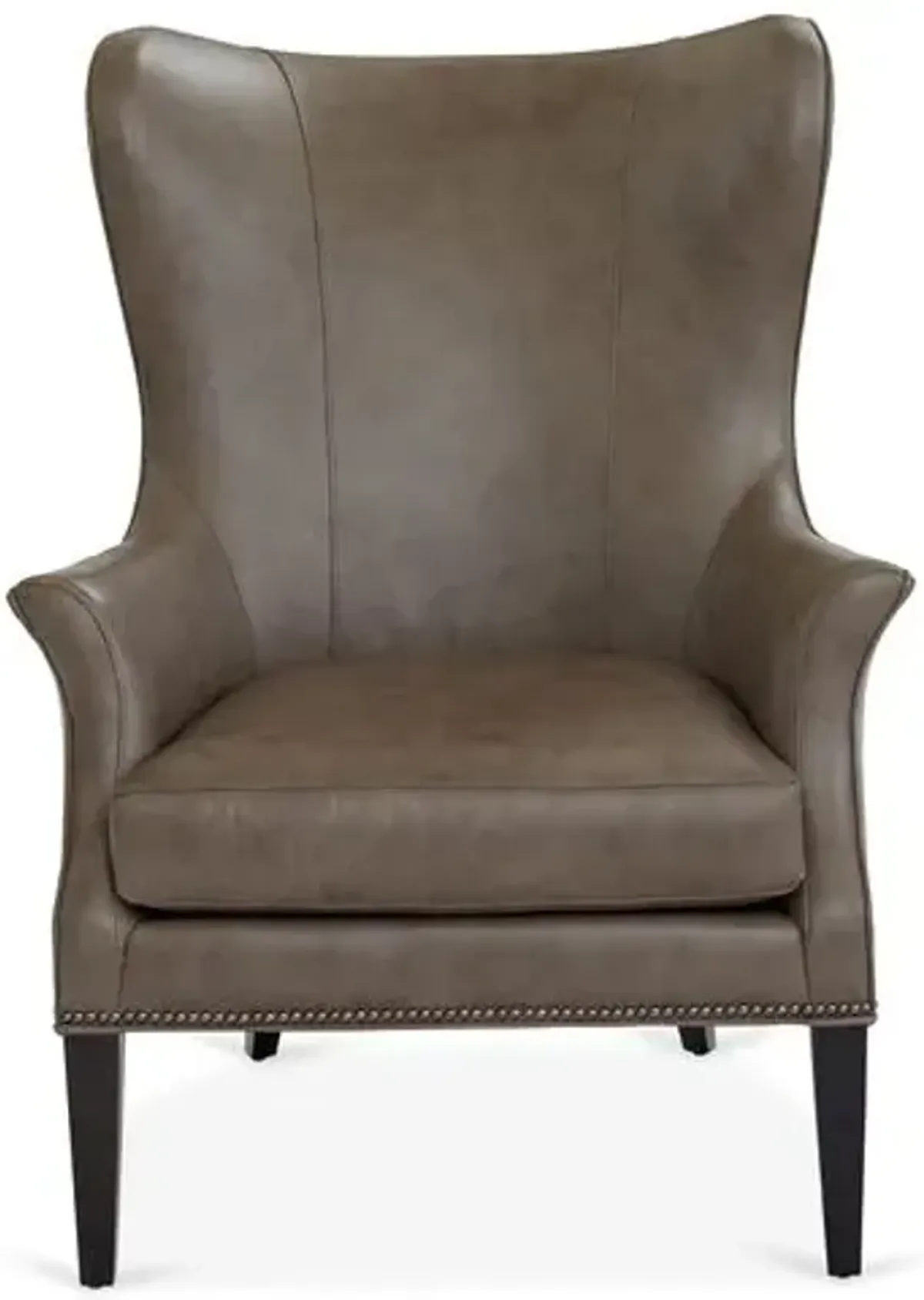 Tristen Wingback Chair - Cedar Leather - Handcrafted in The USA - Brown - Comfortable, Stylish