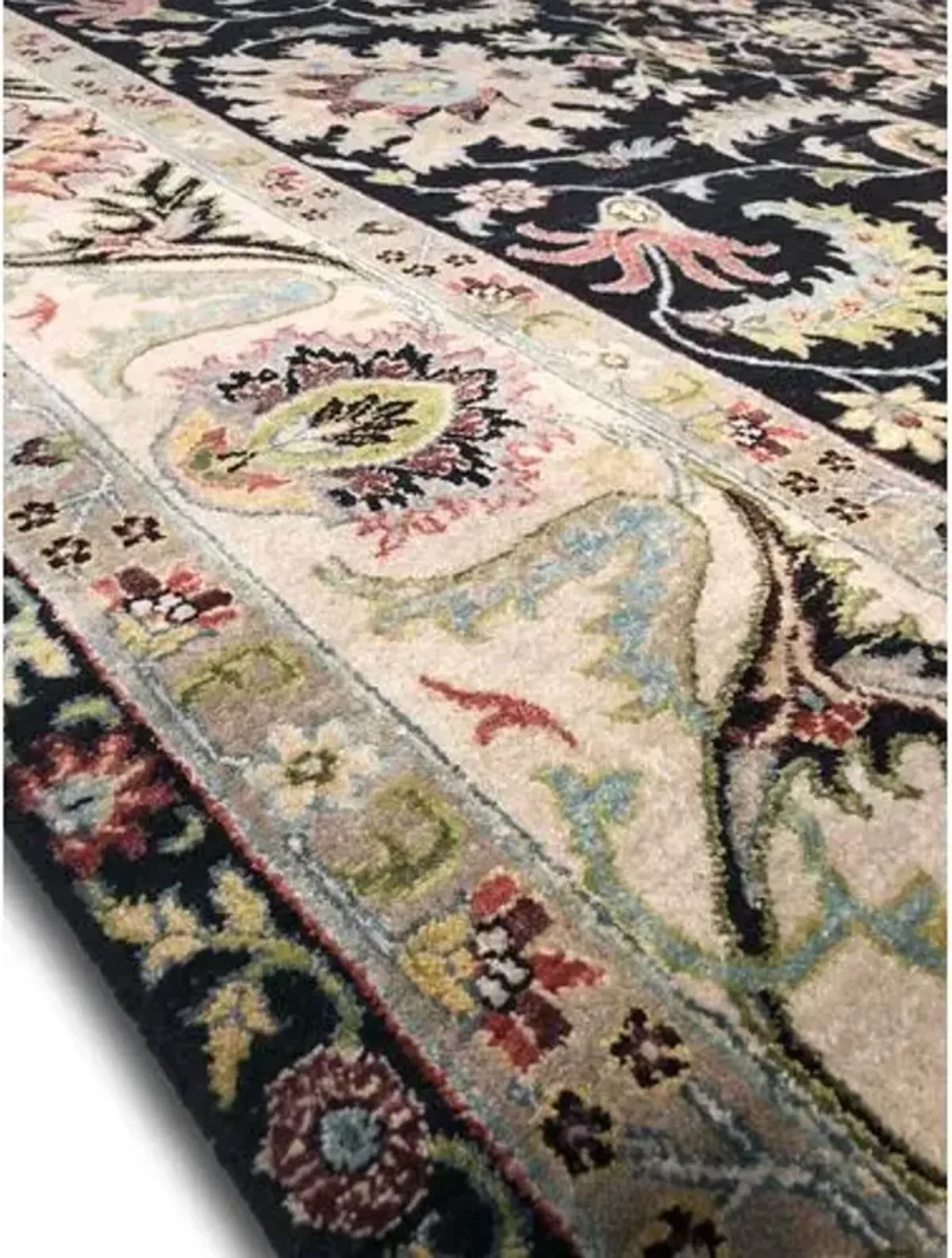 9'x12' Oushak Rug - Black - F.J. Kashanian - Black