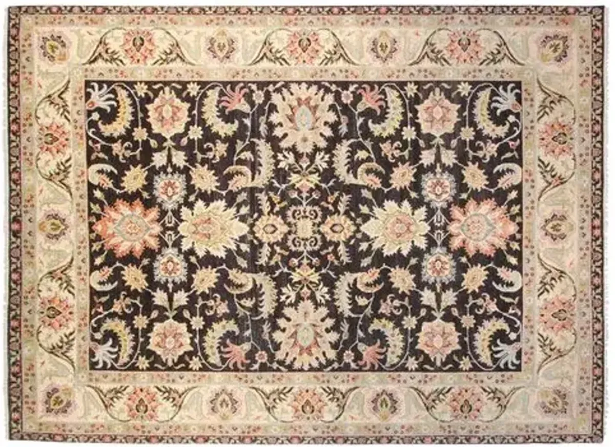 9'x12' Oushak Rug - Black - F.J. Kashanian - Black