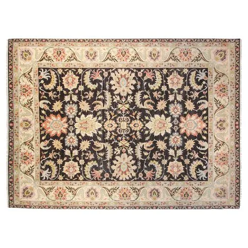 9'x12' Oushak Rug - Black - F.J. Kashanian - Black