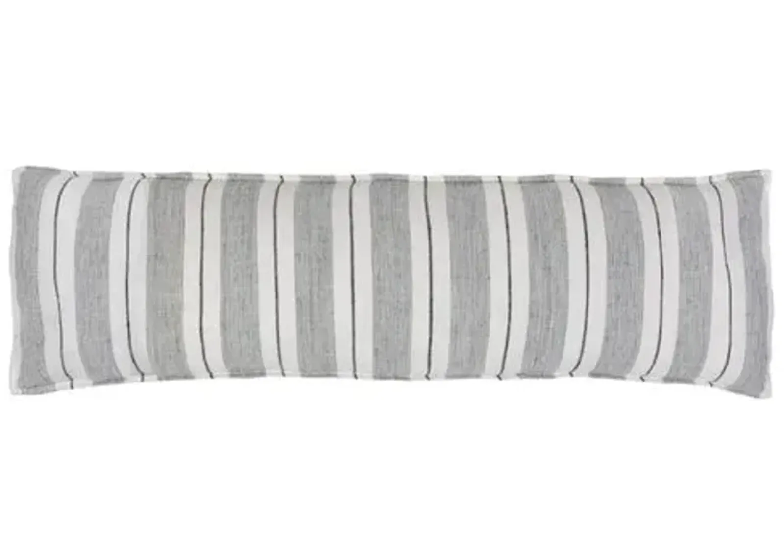 Laguna 18x60 Body Pillow - Gray/Charcoal Linen - Pom Pom at Home