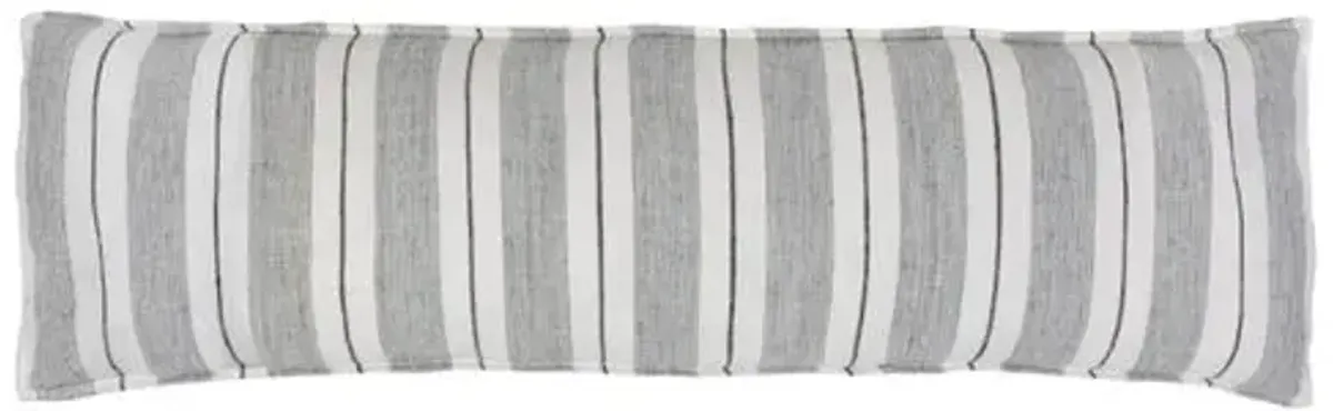 Laguna 18x60 Body Pillow - Gray/Charcoal Linen - Pom Pom at Home