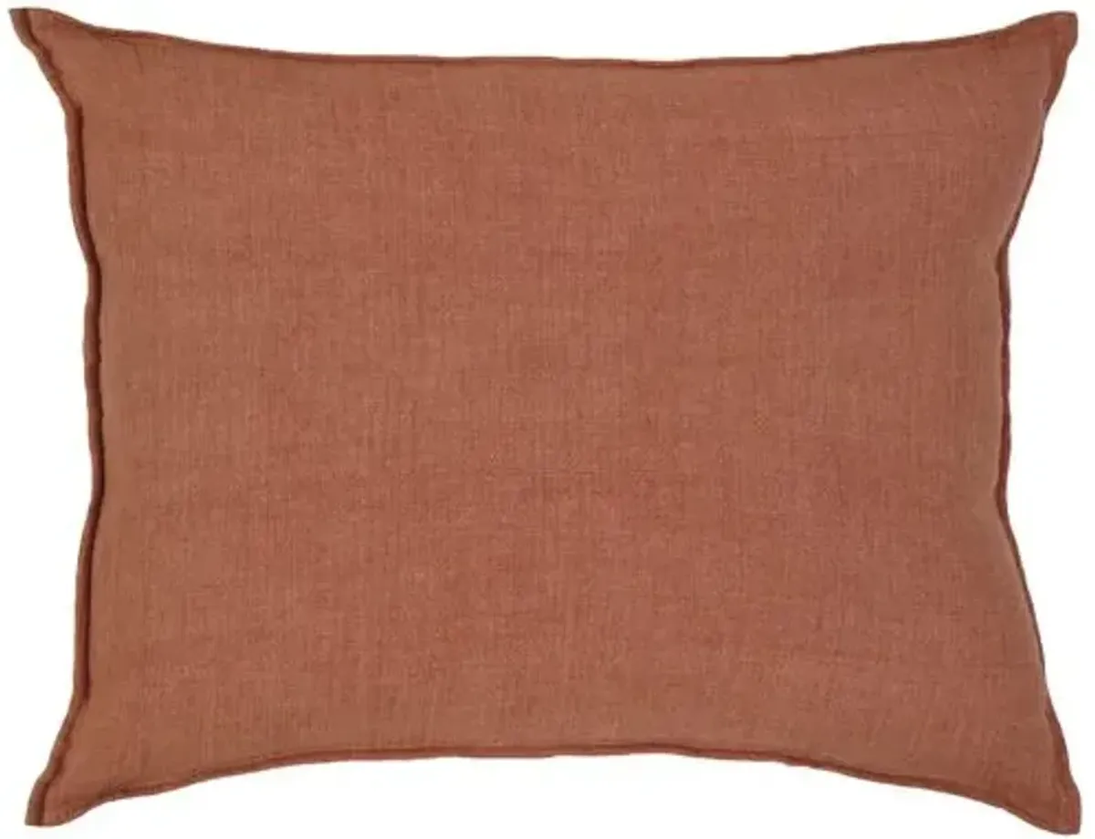 Montauk 28x36 Pillow - Terracotta Linen - Pom Pom at Home