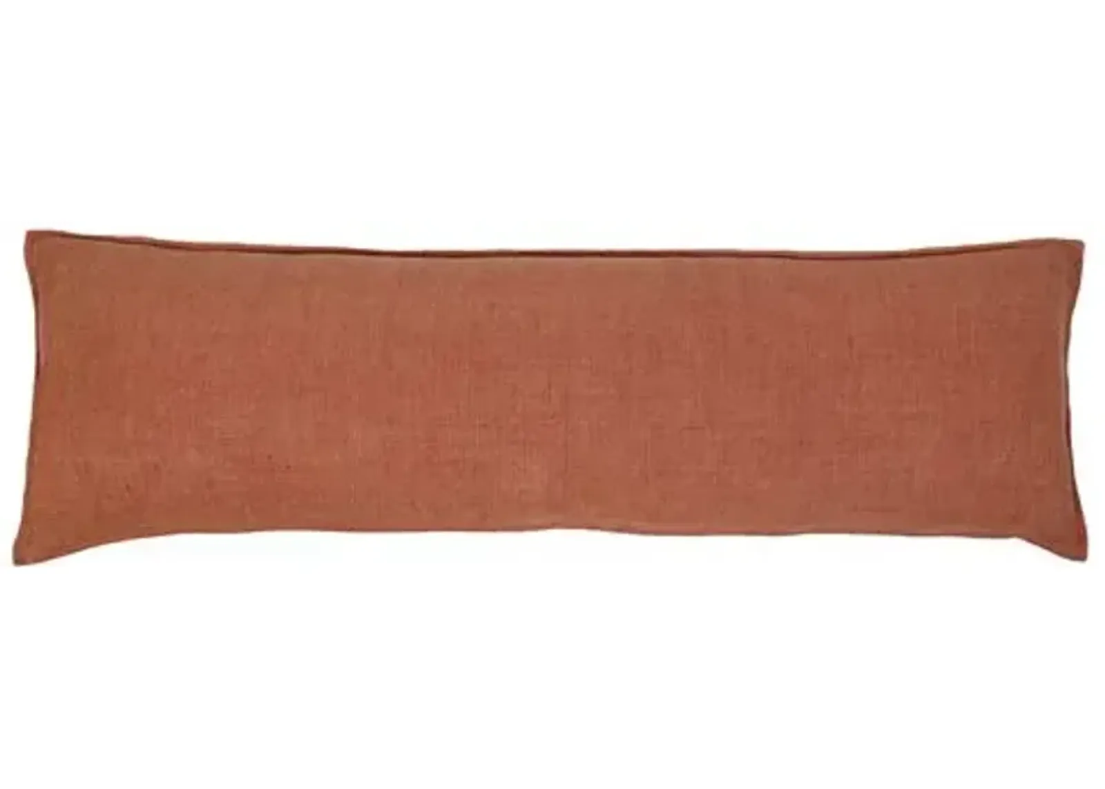 Montauk 18x60 Body Pillow - Terracotta Linen - Pom Pom at Home