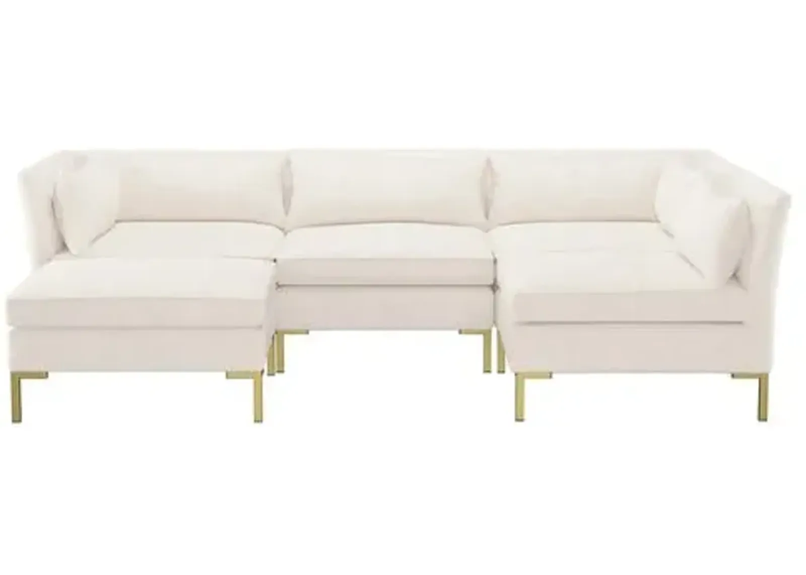 Marceau Linen U-Shaped Sectional - Handcrafted - Beige