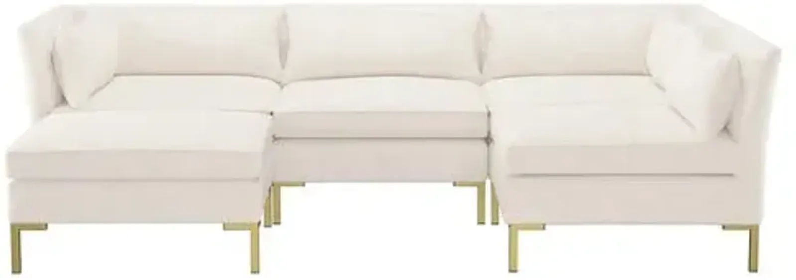 Marceau Linen U-Shaped Sectional - Handcrafted - Beige