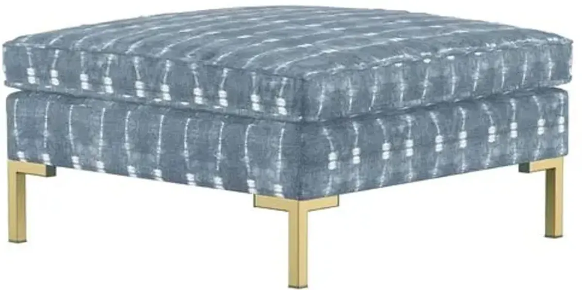 Marceau U-Shaped Sectional - Shibori Indigo - Handcrafted - Blue