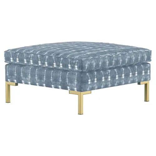 Marceau U-Shaped Sectional - Shibori Indigo - Handcrafted - Blue