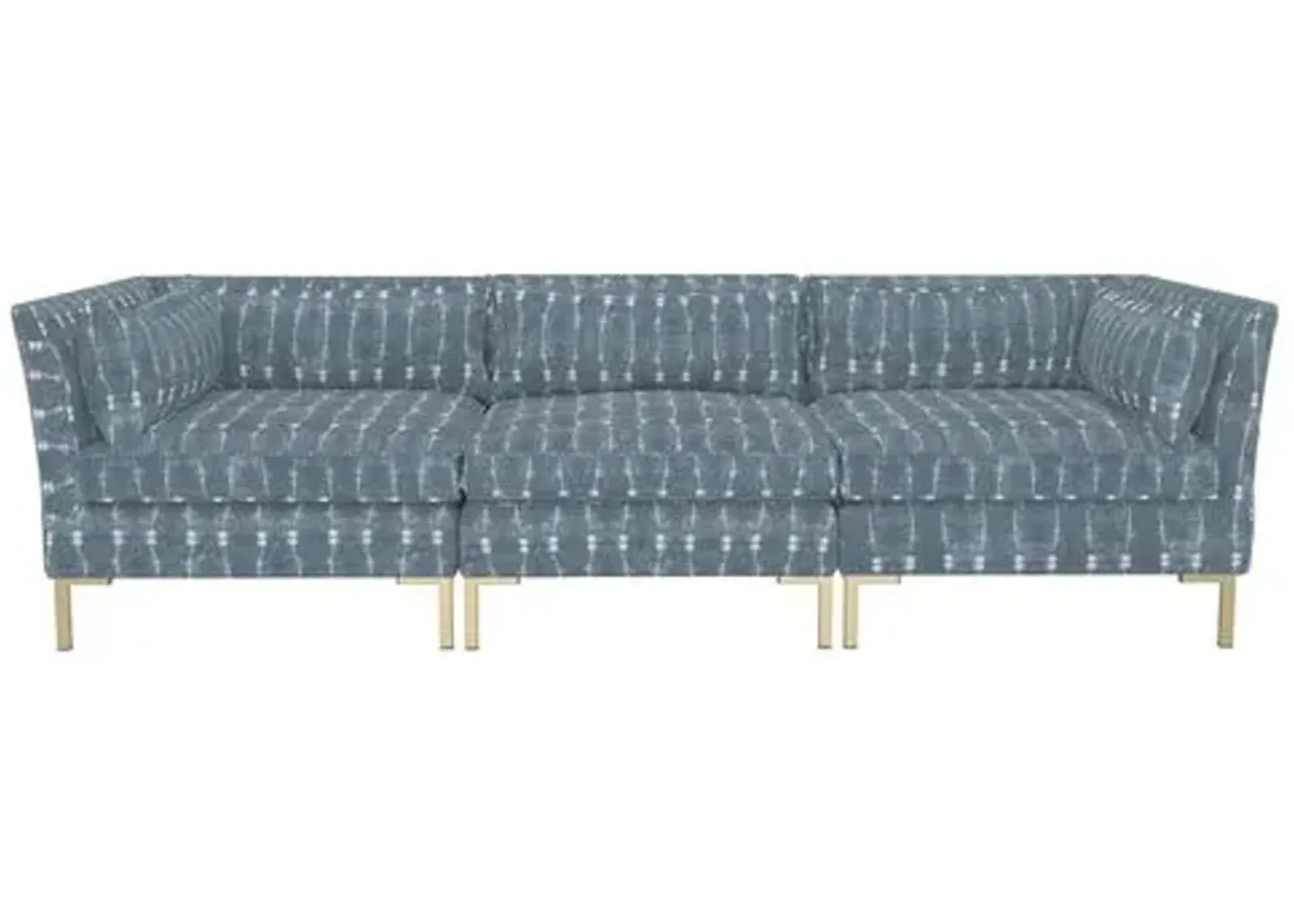 Marceau Modular Sofa - Shibori Indigo - Handcrafted