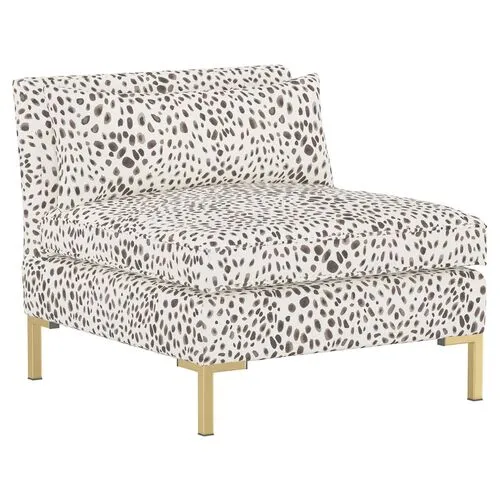 Marceau Cheetah Modular Sofa - Cream/Gray - Handcrafted