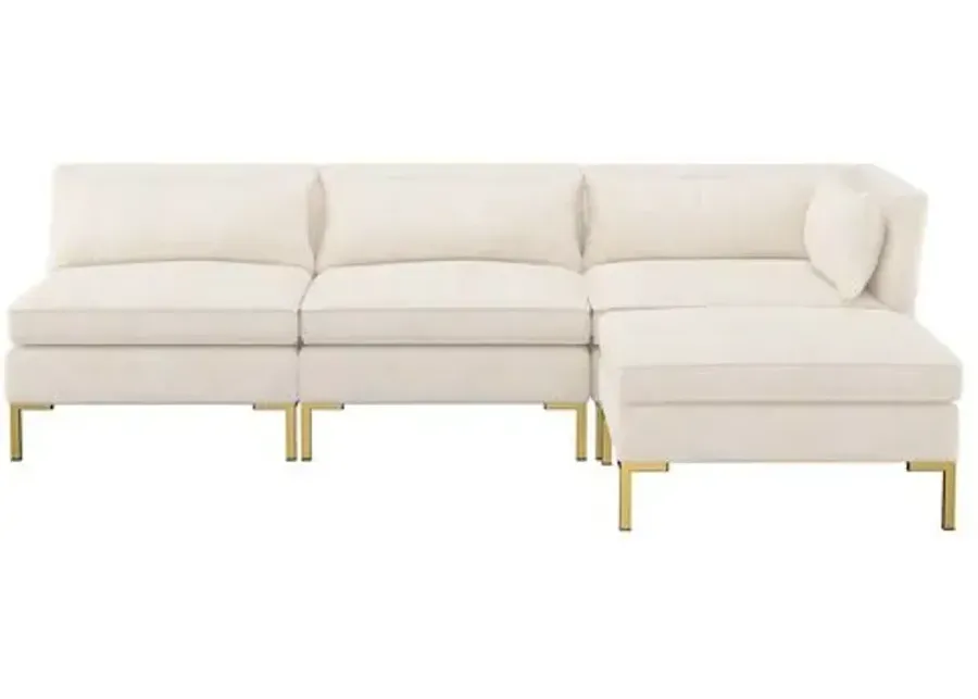 Marceau Linen Reversible Sectional - Handcrafted - Beige