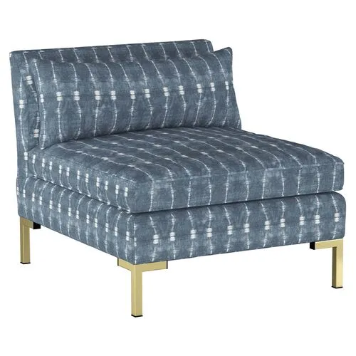 Marceau L-Shaped Sectional - Shibori Indigo - Handcrafted - Blue