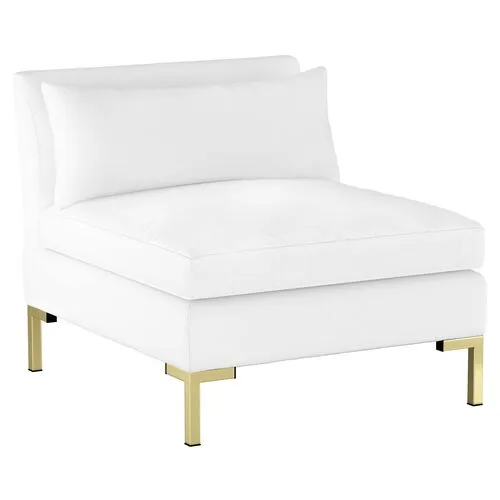 Marceau Linen L-Shaped Sectional - Handcrafted - White