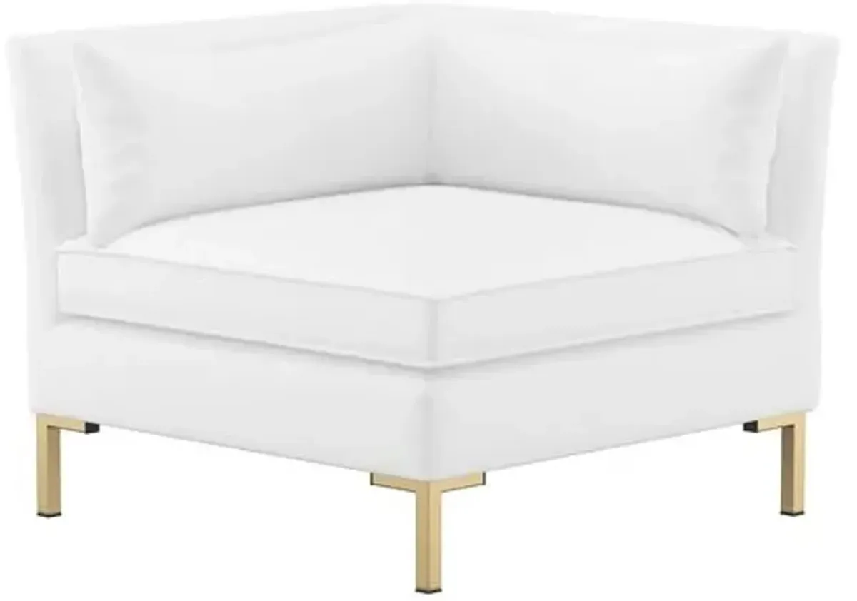 Marceau Linen L-Shaped Sectional - Handcrafted - White