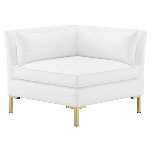 Marceau Linen L-Shaped Sectional - Handcrafted - White