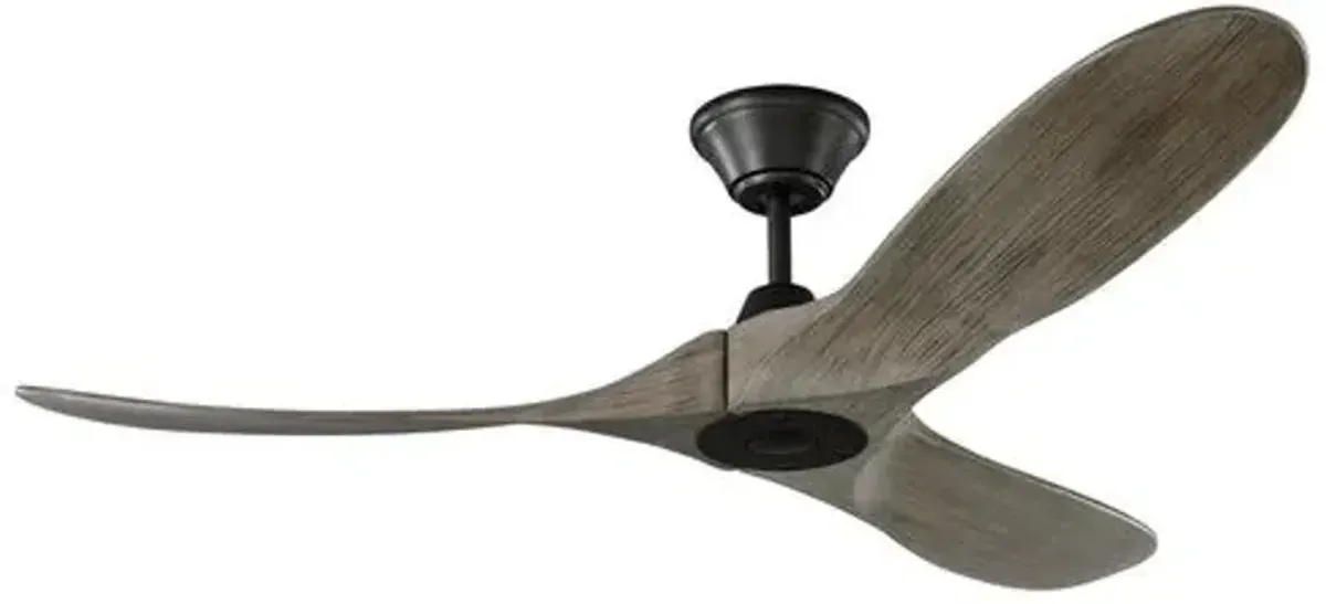 Visual Comfort - Maverick Ceiling Fan - Weathered Oak/Pewter - Brown - 3 Blades, Hand-Held Remote Control, Energy Efficient, 6 Speed DC Motor