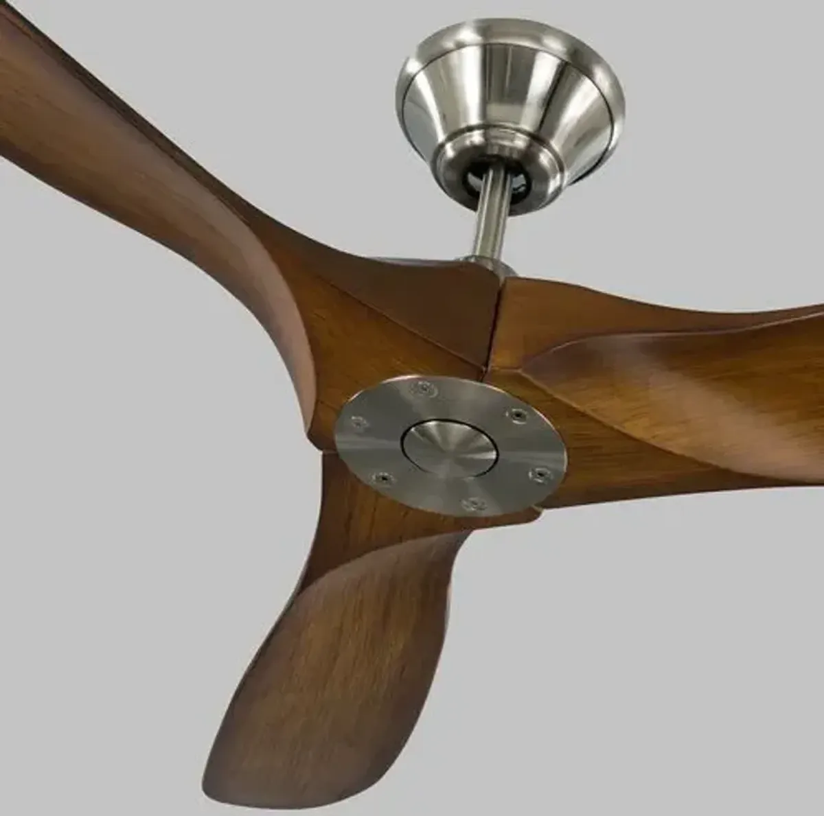 Visual Comfort - Maverick Ceiling Fan - Koa/Steel - Brown - 3 Blades, Hand-Held Remote Control, Energy Efficient, 6 Speed DC Motor