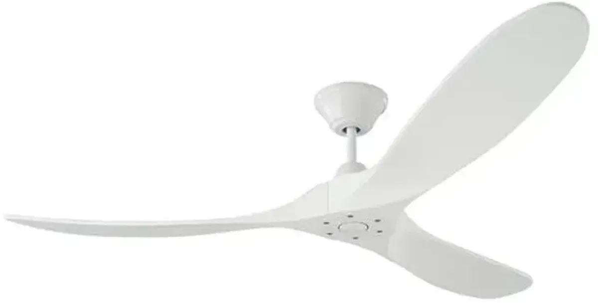 Visual Comfort - Maverick Ceiling Fan - Matte White - 3 Blades, Hand-Held Remote Control, Energy Efficient, 6 Speed DC Motor