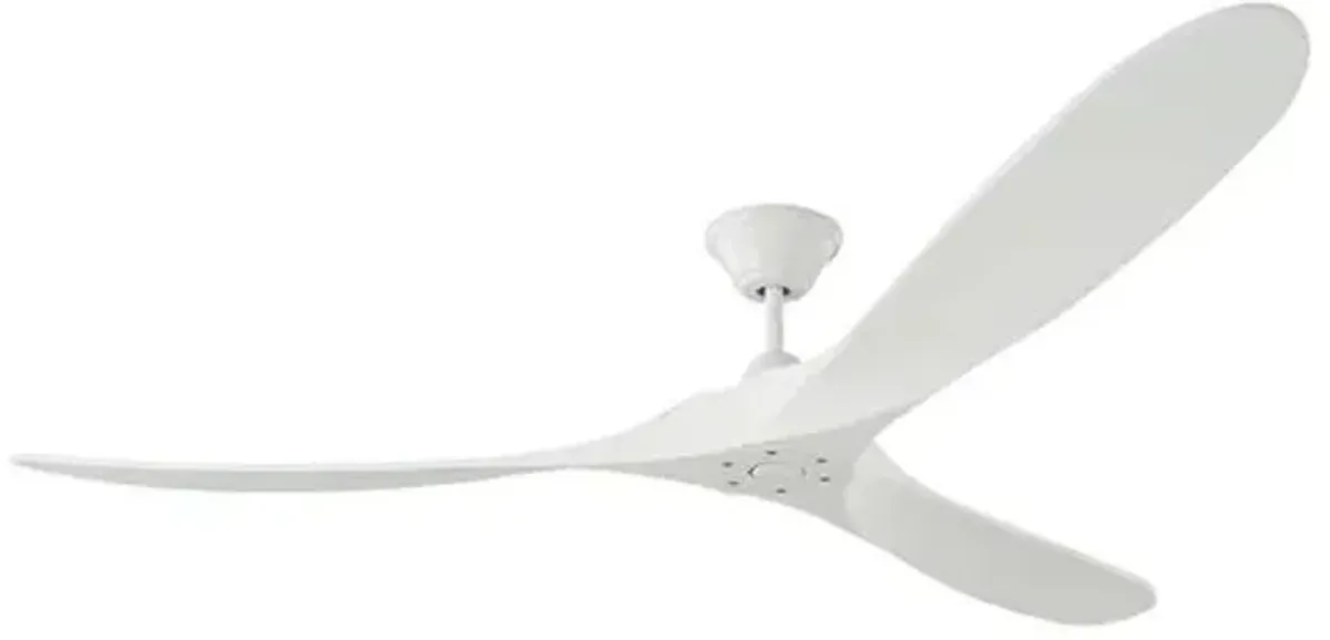 Visual Comfort - Maverick Ceiling Fan - Matte White - 3 Blades, Hand-Held Remote Control, Energy Efficient, 6 Speed DC Motor