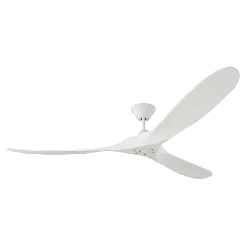 Visual Comfort - Maverick Ceiling Fan - Matte White - 3 Blades, Hand-Held Remote Control, Energy Efficient, 6 Speed DC Motor
