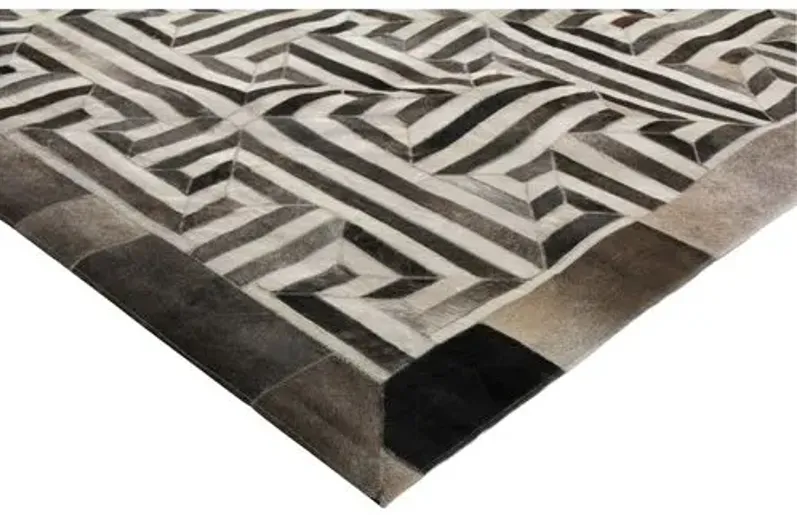 Geometric Hide - Gray/White - Exquisite Rugs - Gray - 9'6"x13'6"