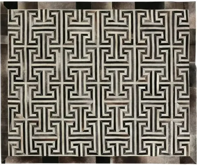 Geometric Hide - Gray/White - Exquisite Rugs - Gray - 9'6"x13'6"