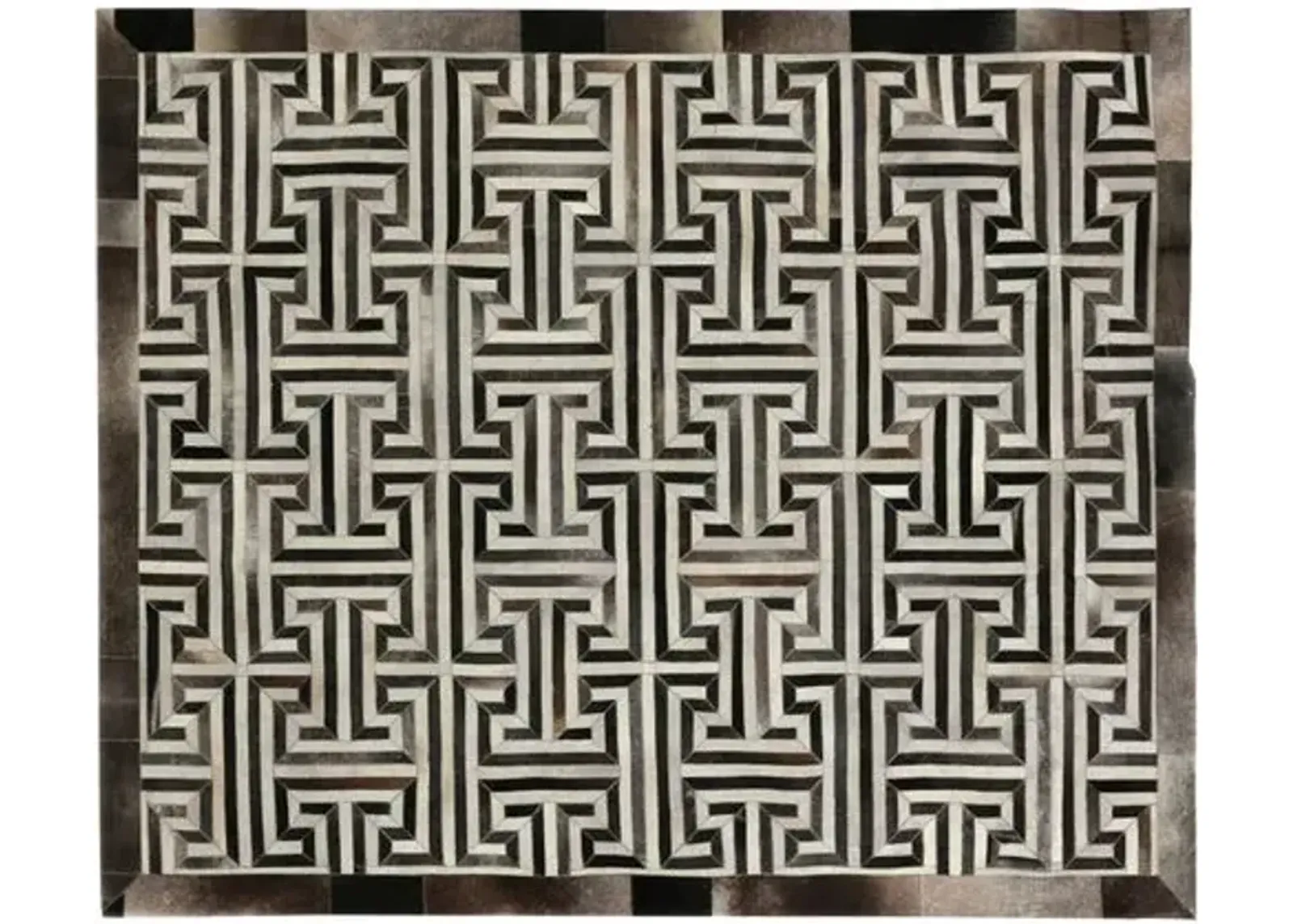 Geometric Hide - Gray/White - Exquisite Rugs - Gray - 13'6"x17'6"