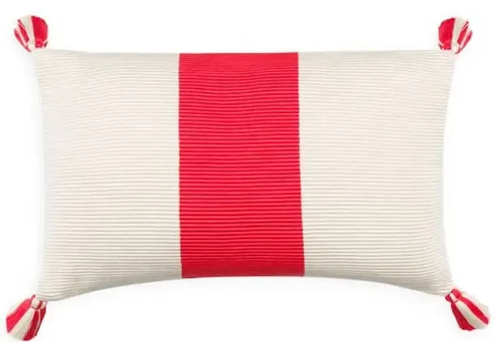 Laguna Stripe 14x20 Pillow - Coral - Johanna Howard