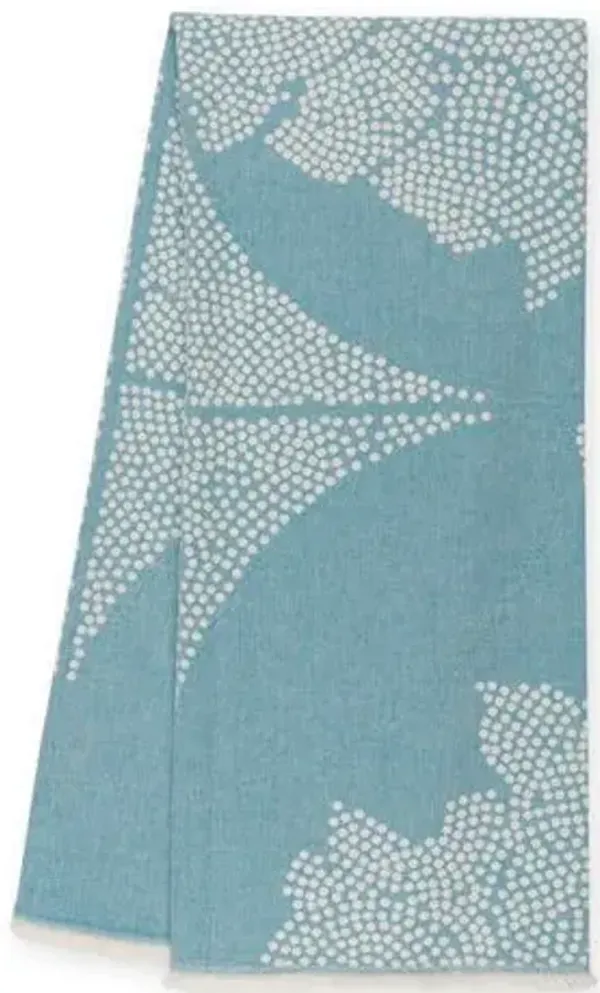 Atlas Reversible Throw - Caribbean Blue - Johanna Howard