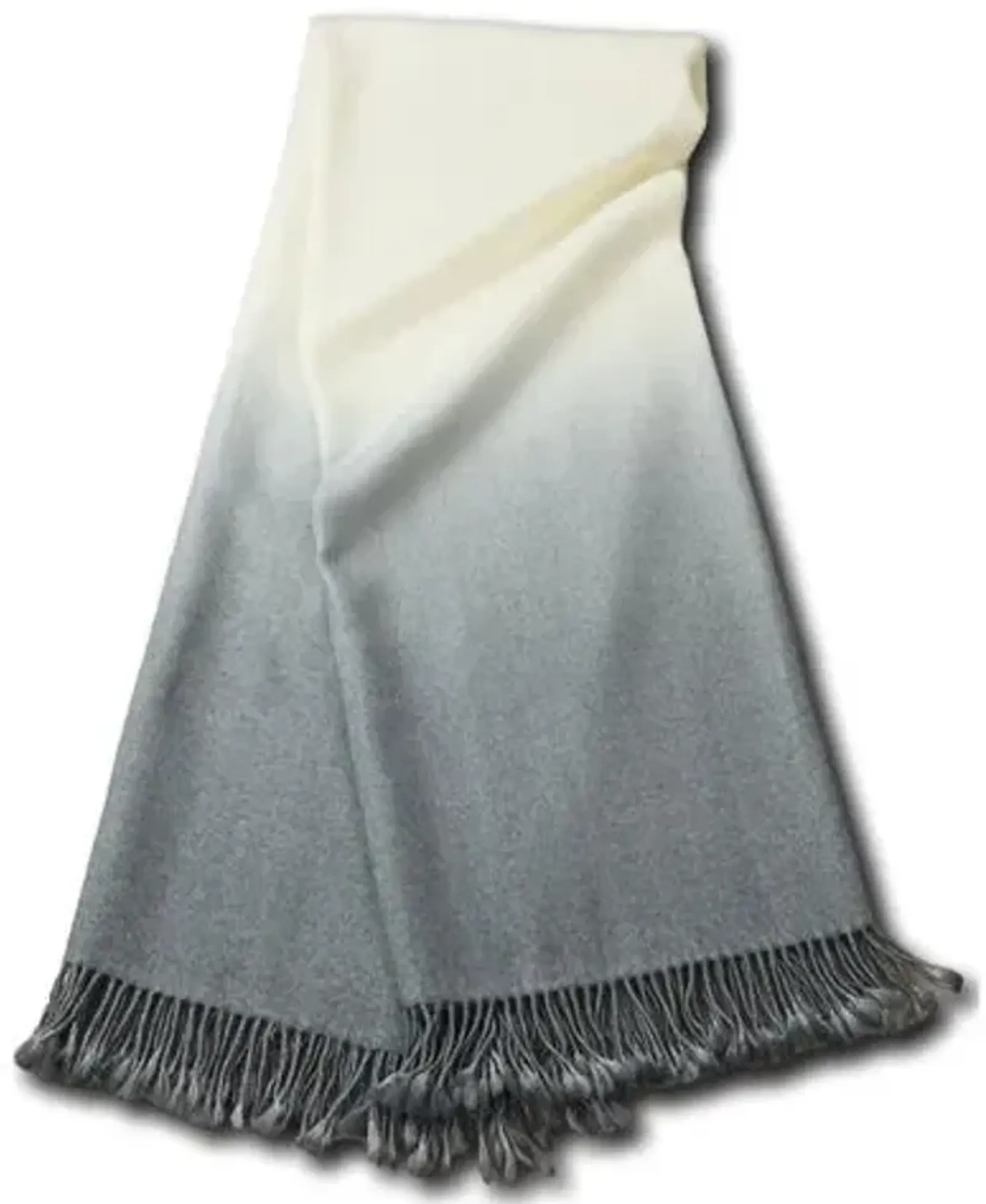 Dip Dyed Alpaca Throw - Johanna Howard - Gray - Lightweight, Soft, Warm, Alpaca Wool