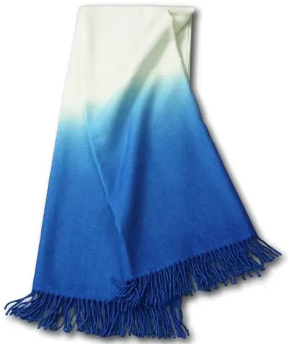 Dip Dyed Alpaca Throw - Johanna Howard - Blue - Lightweight, Soft, Warm, Alpaca Wool