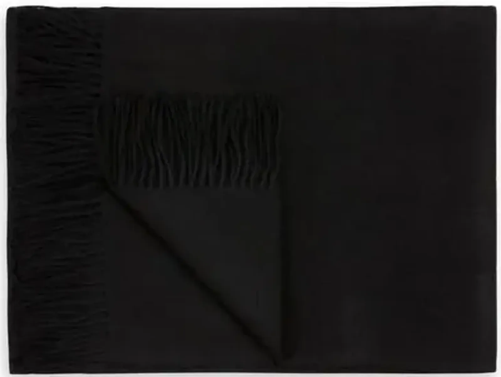 Madison Alpaca Throw - Johanna Howard - Black - Lightweight, Soft, Warm, Alpaca Wool, Fringed