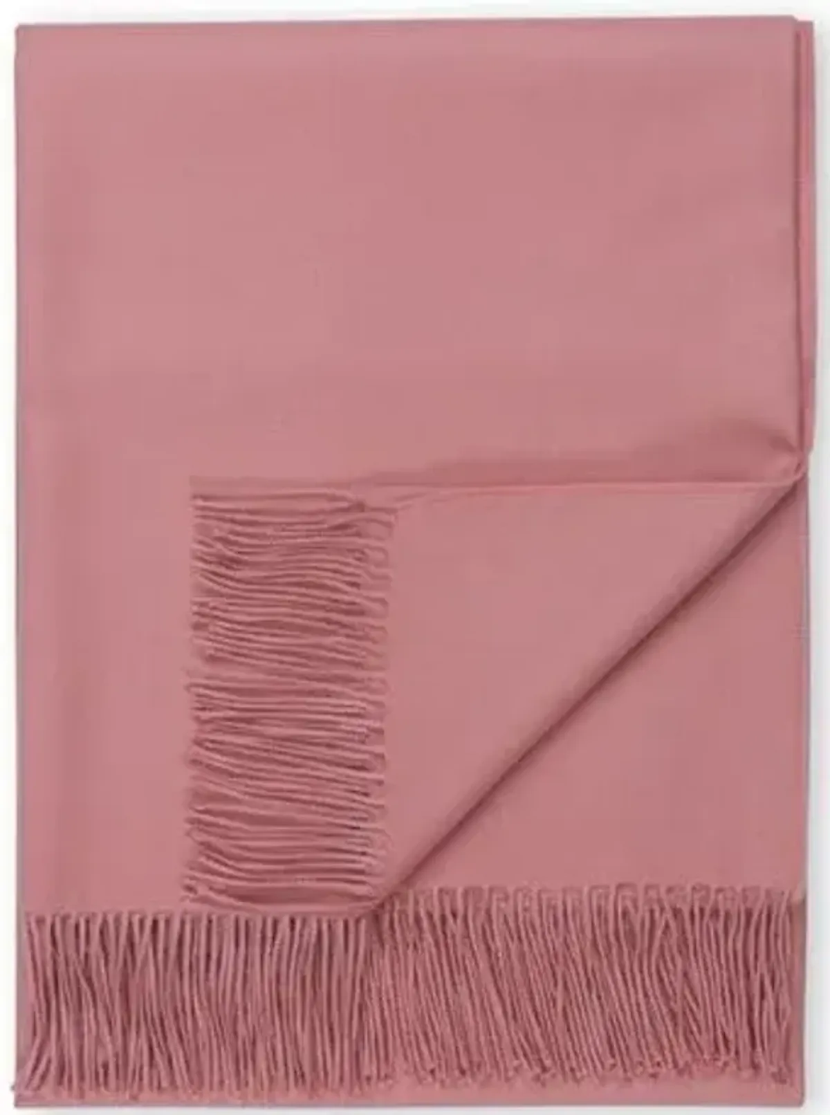 Madison Alpaca Throw - Dusty Rose - Johanna Howard - Lightweight, Soft, Warm, Alpaca Wool, Fringed