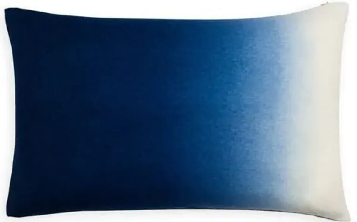 Dip-Dyed 14x22 Lumbar Pillow - Indigo - Johanna Howard