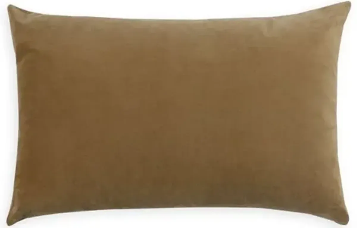 Dip-Dyed 14x22 Lumbar Pillow - Camel - Johanna Howard