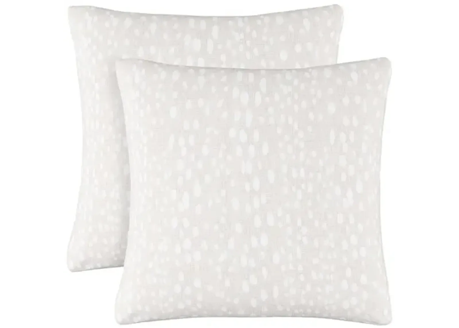 Set of 2 Snow Leopard 20x20 Pillows