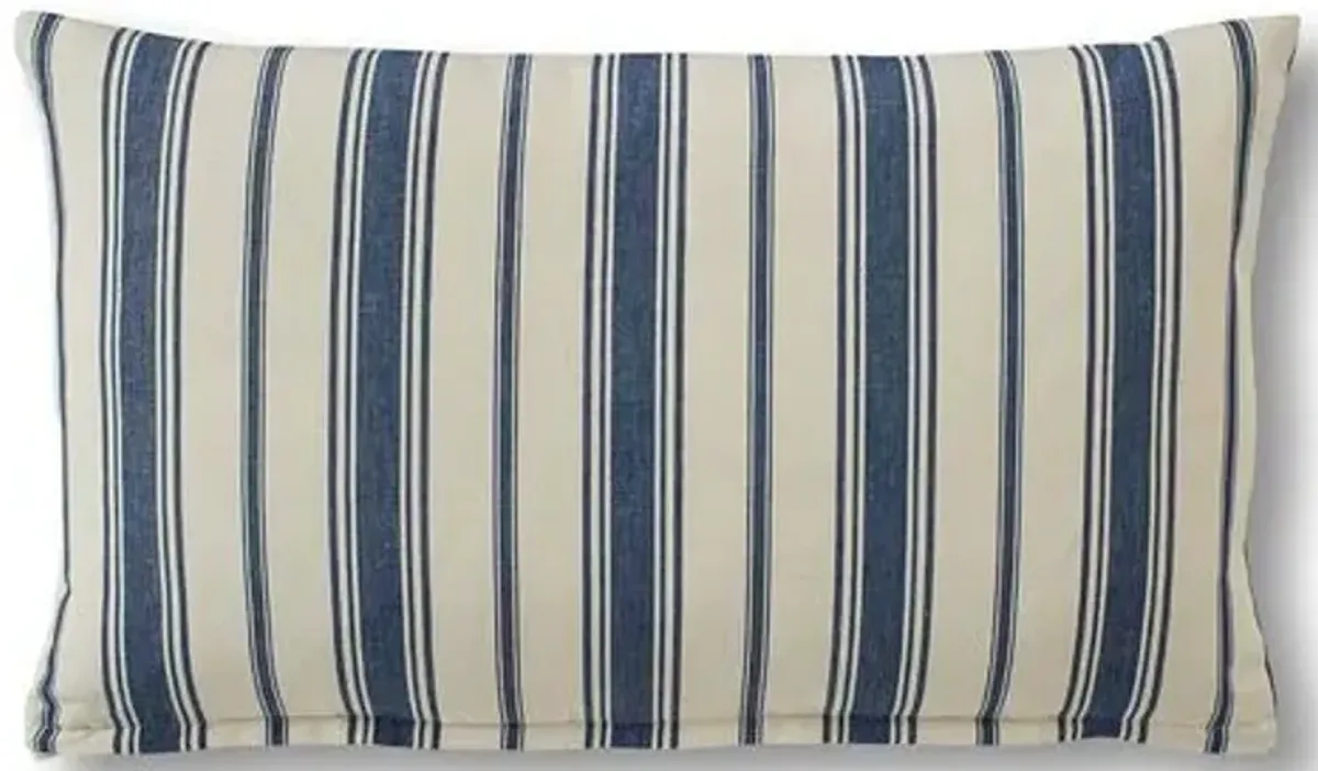 Nessa Lumbar Pillow - Royal Blue Stripe