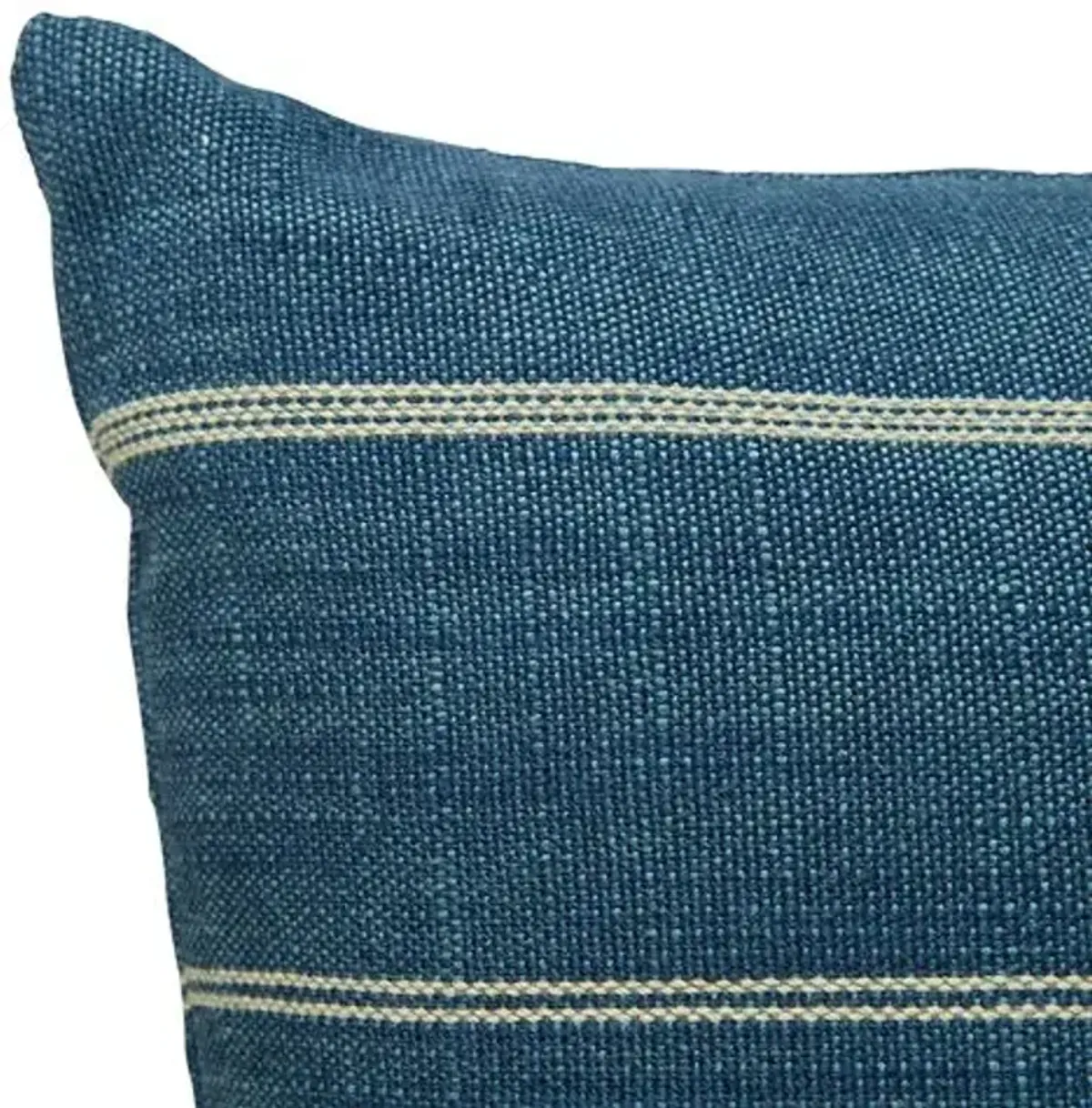 Tess Lumbar Pillow - Indigo Stripe