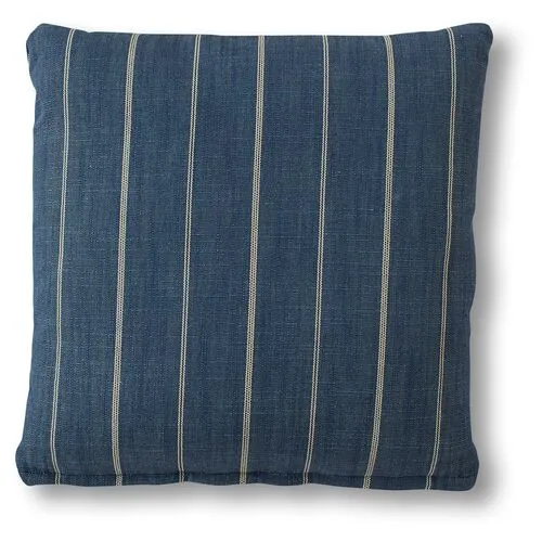 Tess Pillow - Indigo Stripe