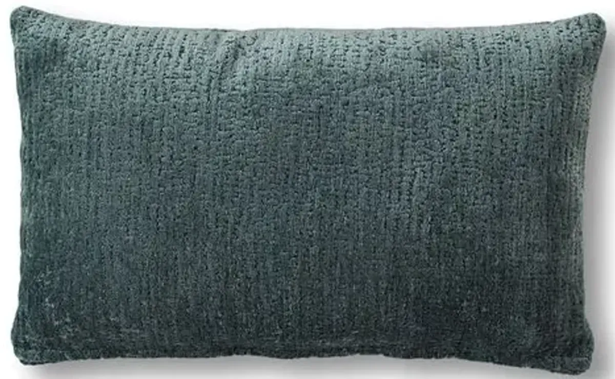 Lucia Lumbar Pillow - Adriatic Green Chenille