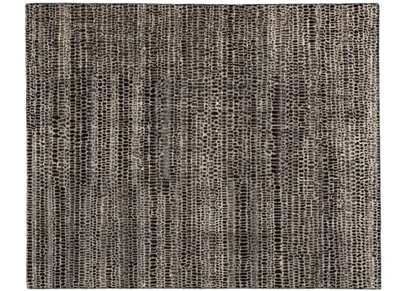 Kinetic Hand-Knotted Rug - Black/Ivory - Pollack - Black