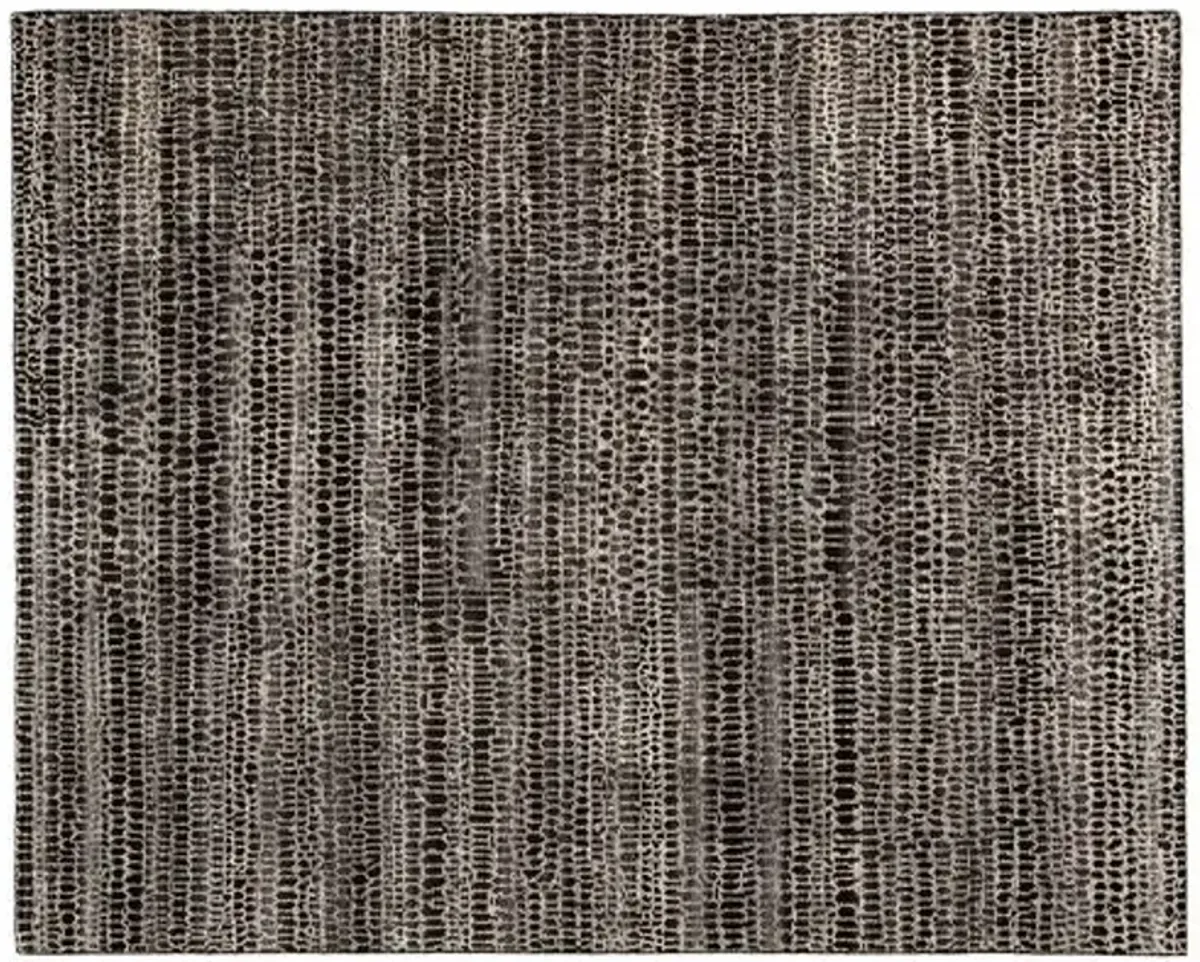 Kinetic Hand-Knotted Rug - Black/Ivory - Pollack - Black