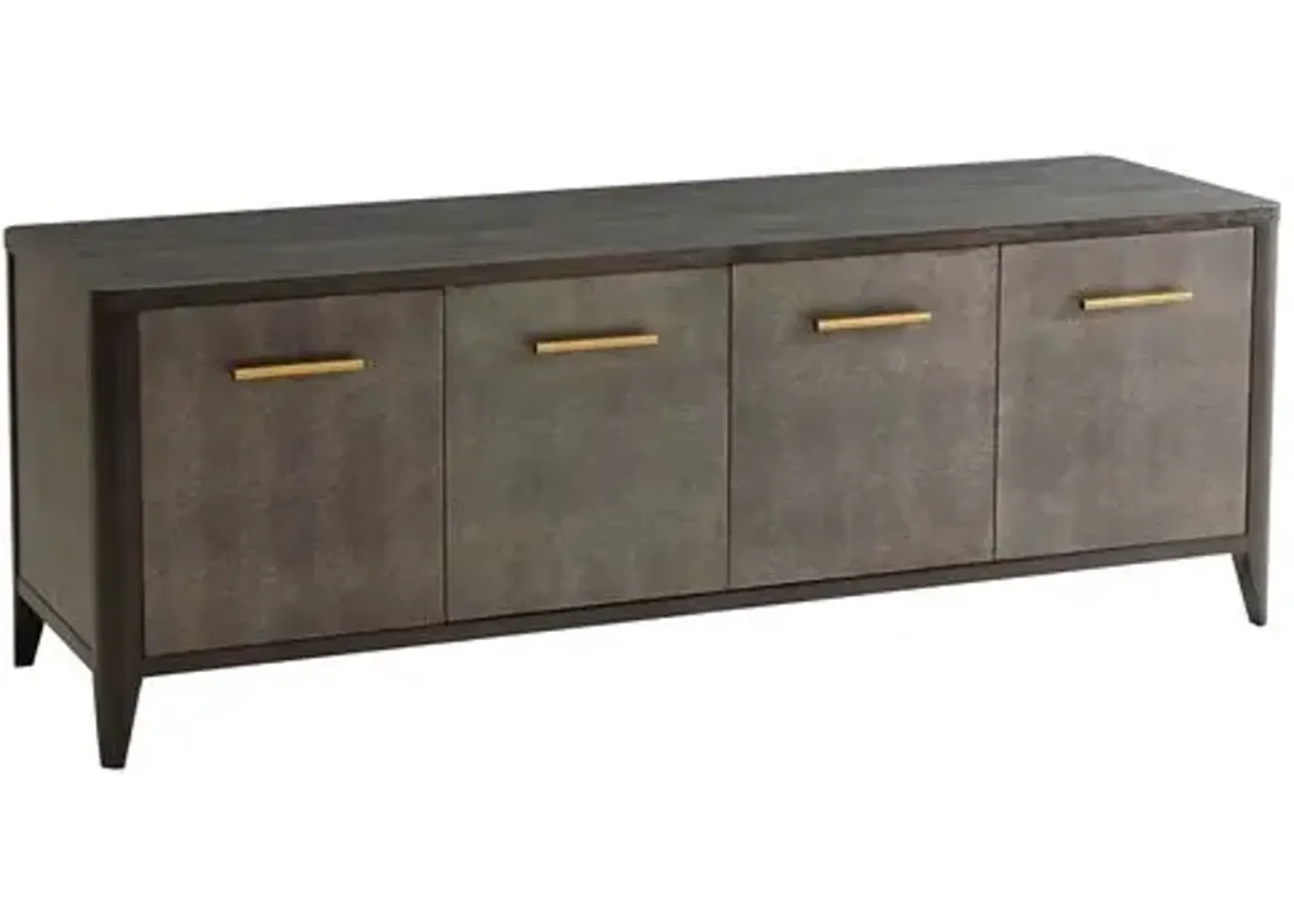 Creswick Faux-Shagreen Media Console - Java - TA Studio - Brown