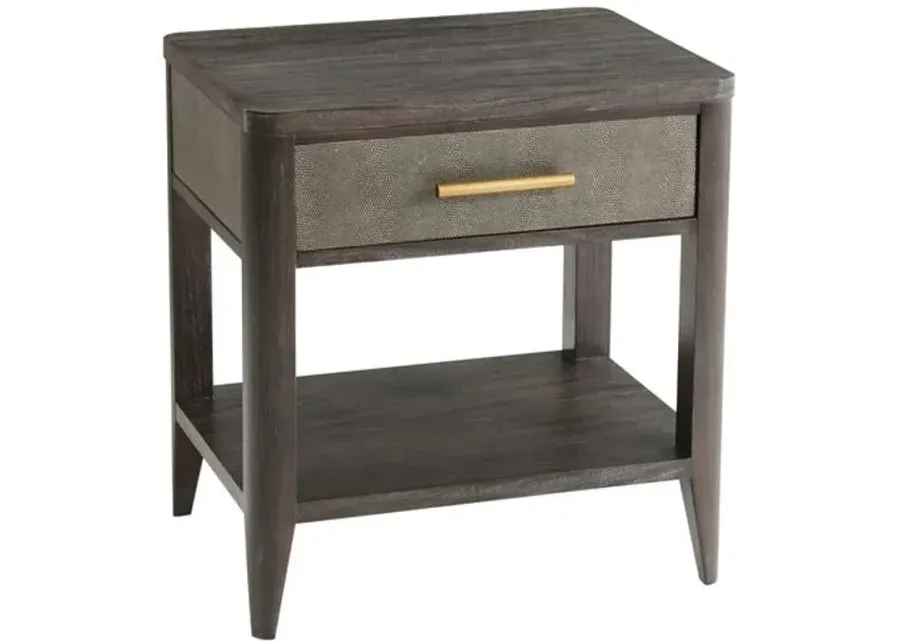 York Faux-Shagreen Nightstand - Java - TA Studio